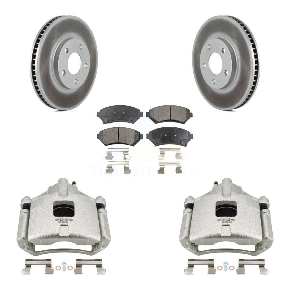 Front Brake Caliper Coat Rotors Semi-Metallic Pad Kit For Chevrolet Impala Buick LeSabre KCG-100687P