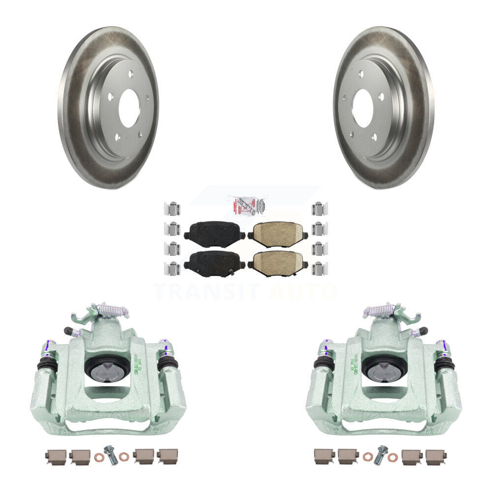 Rear Disc Brake Caliper Coated Rotors And Ceramic Pads Kit For Ram C/V KCG-100689N