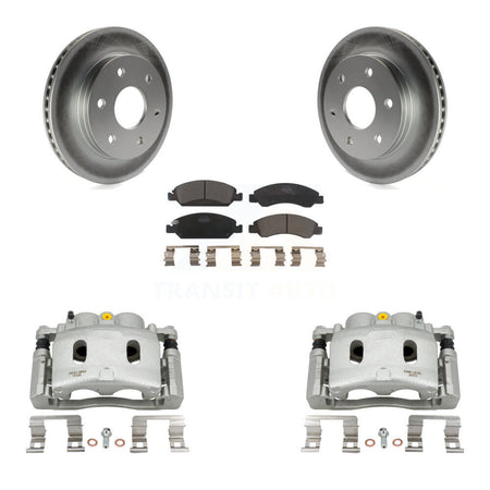 Front Brake Caliper Coat Rotor Ceramic Pad Kit For 2007 GMC Sierra 1500 Disc rear brakes KCG-100690T