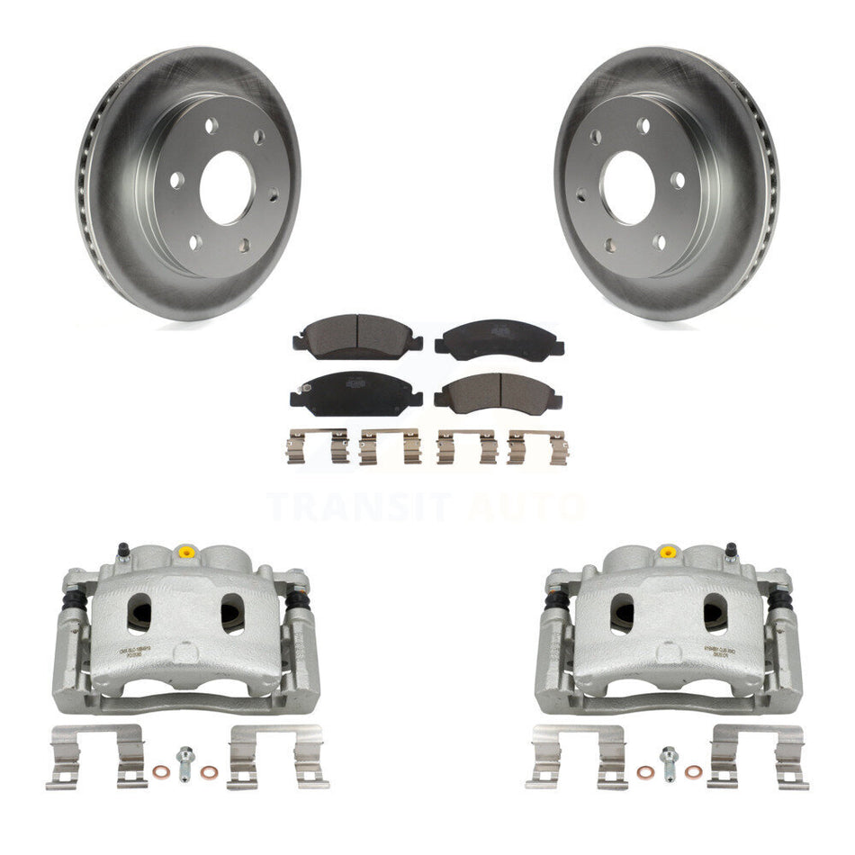Front Brake Caliper Coat Rotor Ceramic Pad Kit For 2007 GMC Sierra 1500 Disc rear brakes KCG-100690T