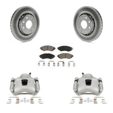 Front Brake Caliper Coat Rotors Ceramic Pad Kit For Chevrolet Aveo Pontiac Aveo5 Wave G3 KCG-100691C