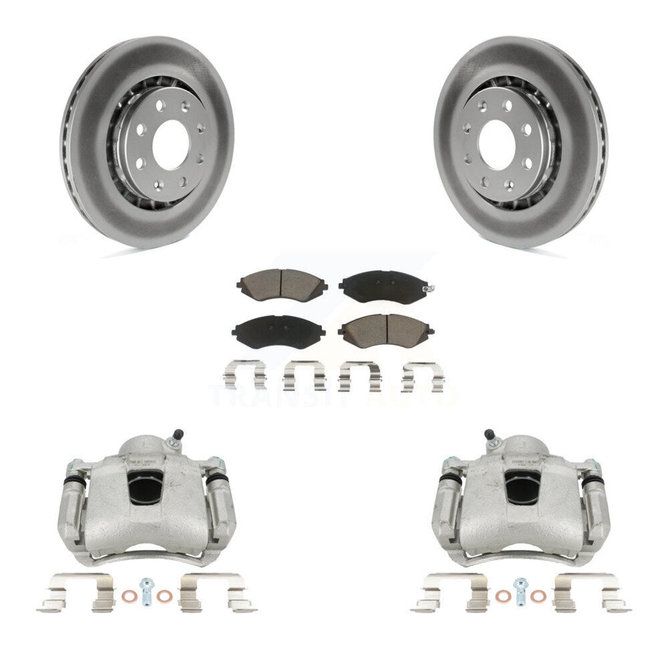 Front Brake Caliper Coat Rotors Ceramic Pad Kit For Chevrolet Aveo Pontiac Aveo5 Wave G3 KCG-100691C