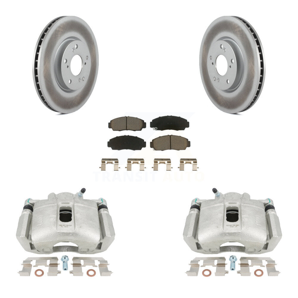 Front Brake Caliper Coat Rotor Ceramic Pad Kit For 04-05 Acura TL Automatic transmission KCG-100693C