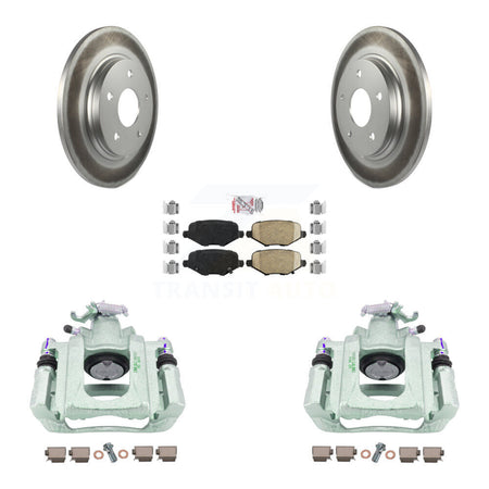 Rear Disc Brake Caliper Coated Rotors And Ceramic Pads Kit For Ram C/V KCG-100693N