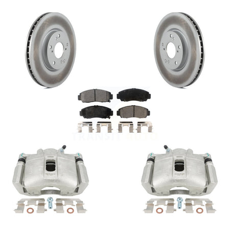 Front Brake Caliper Coat Rotor Semi-Metallic Pad Kit For Acura TL Automatic transmission KCG-100693P