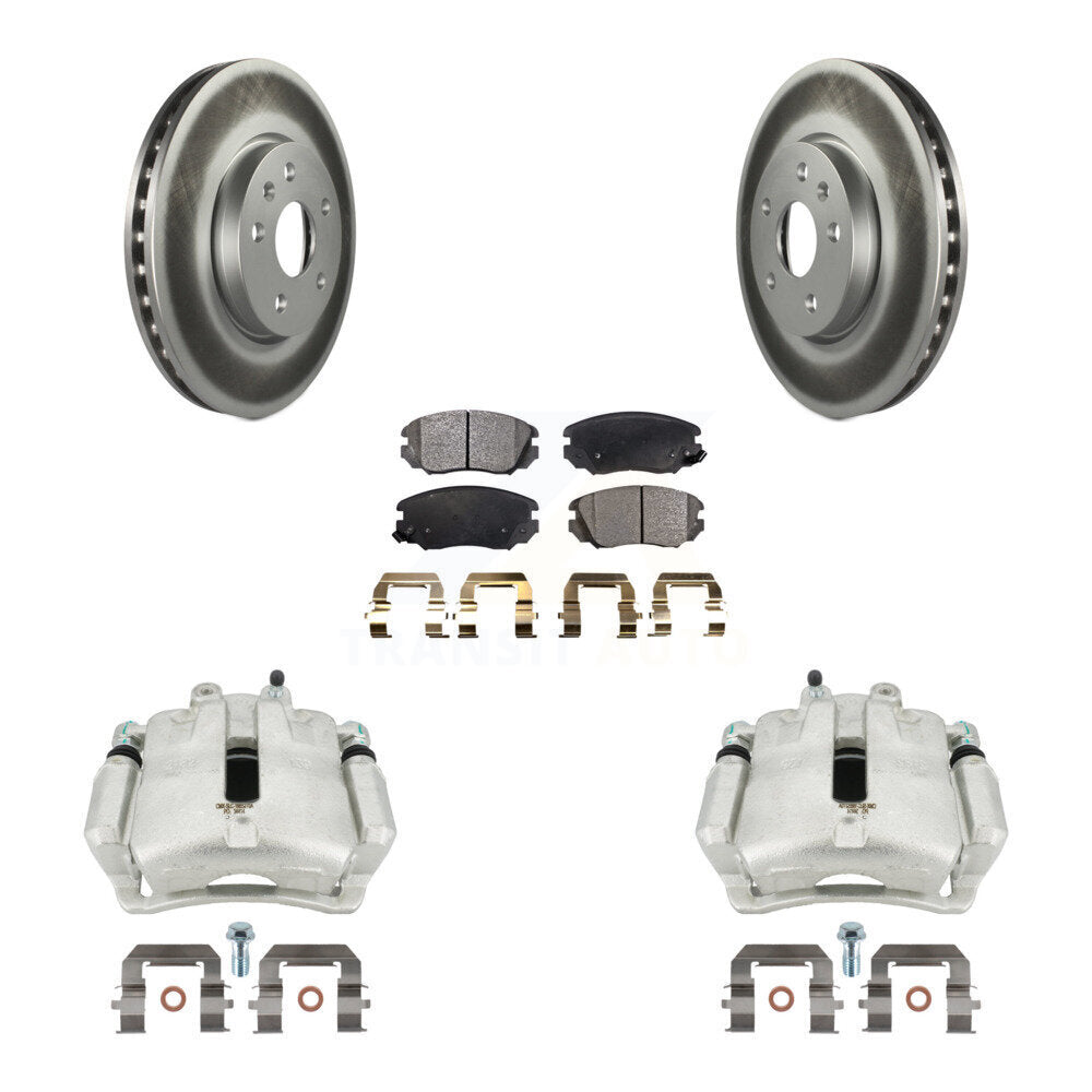 Front Brake Caliper Coat Rotor Ceramic Pad Kit For Buick Regal LaCrosse Chevrolet Malibu KCG-100693T