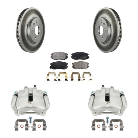 Front Brake Caliper Coat Rotor Ceramic Pad Kit For Buick Regal LaCrosse Chevrolet Malibu KCG-100693T
