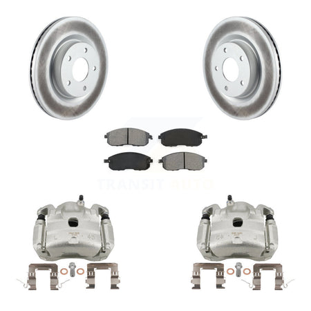 Front Disc Brake Caliper Coated Rotors And Semi-Metallic Pads Kit For Nissan Altima KCG-100694S