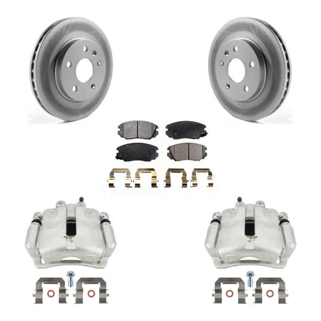 Front Brake Caliper Coat Rotor Ceramic Pad Kit For Chevrolet Malibu Buick Regal LaCrosse KCG-100694T