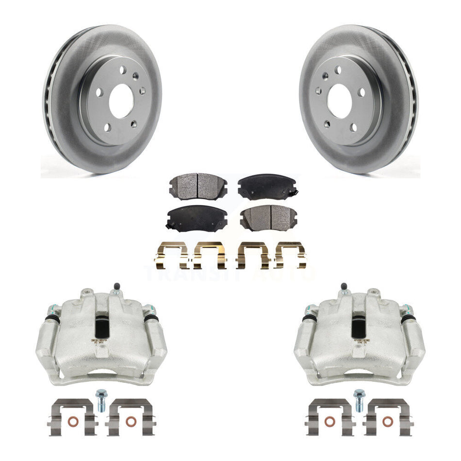 Front Brake Caliper Coat Rotor Ceramic Pad Kit For Chevrolet Malibu Buick Regal LaCrosse KCG-100694T