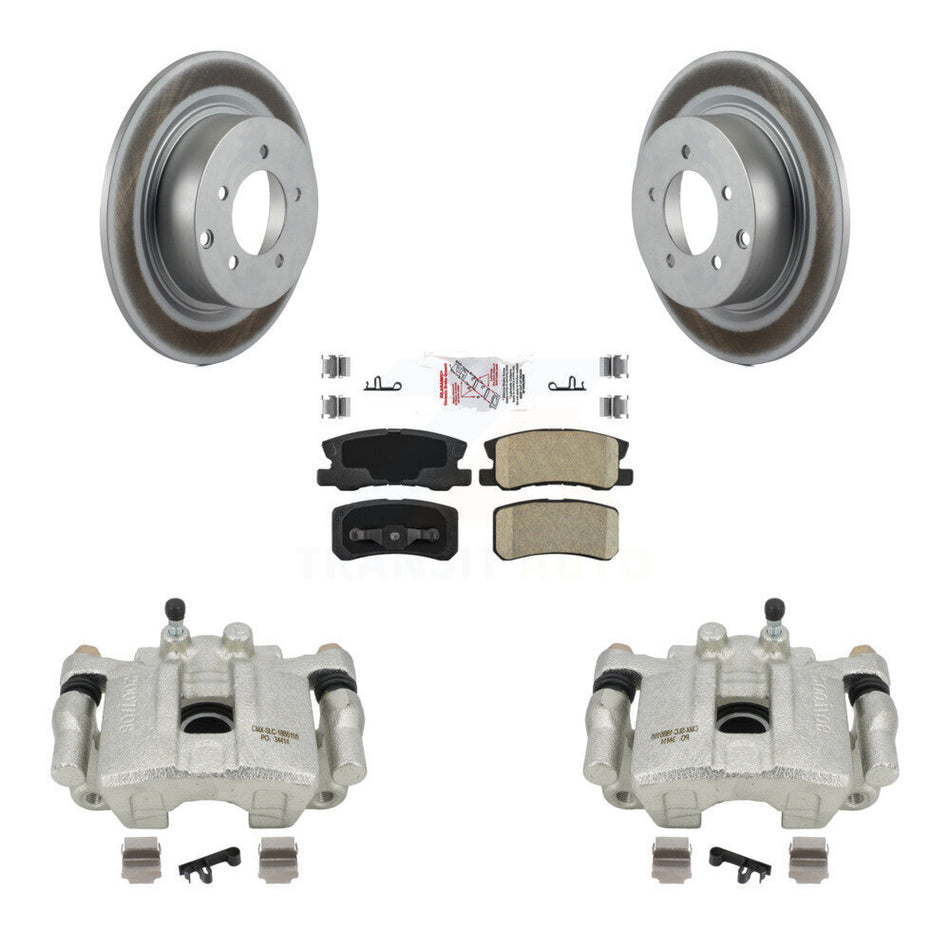 Rear Disc Brake Caliper Coated Rotors And Ceramic Pads Kit For Jeep Patriot Dodge Compass Avenger Chrysler Sebring Mitsubishi Lancer Caliber 200 Outlander Sport RVR KCG-100696N