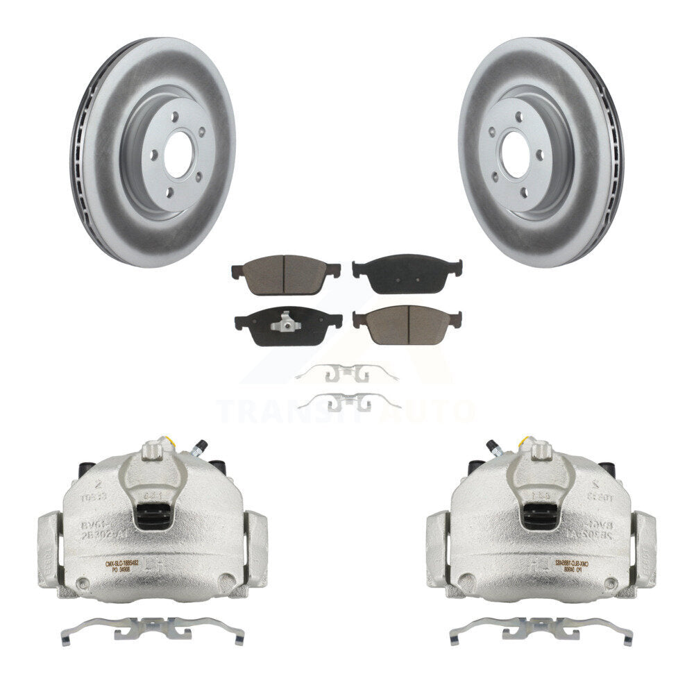 Front Brake Caliper Coat Rotors Ceramic Pad Kit For Ford Focus With 320mm Diameter Rotor KCG-100698C