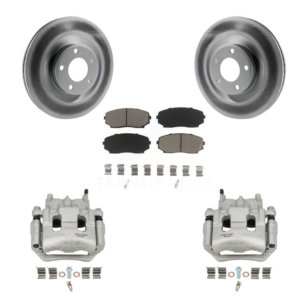 Front Disc Brake Caliper Coated Rotors And Ceramic Pads Kit For Ford Edge Lincoln MKX KCG-100699C