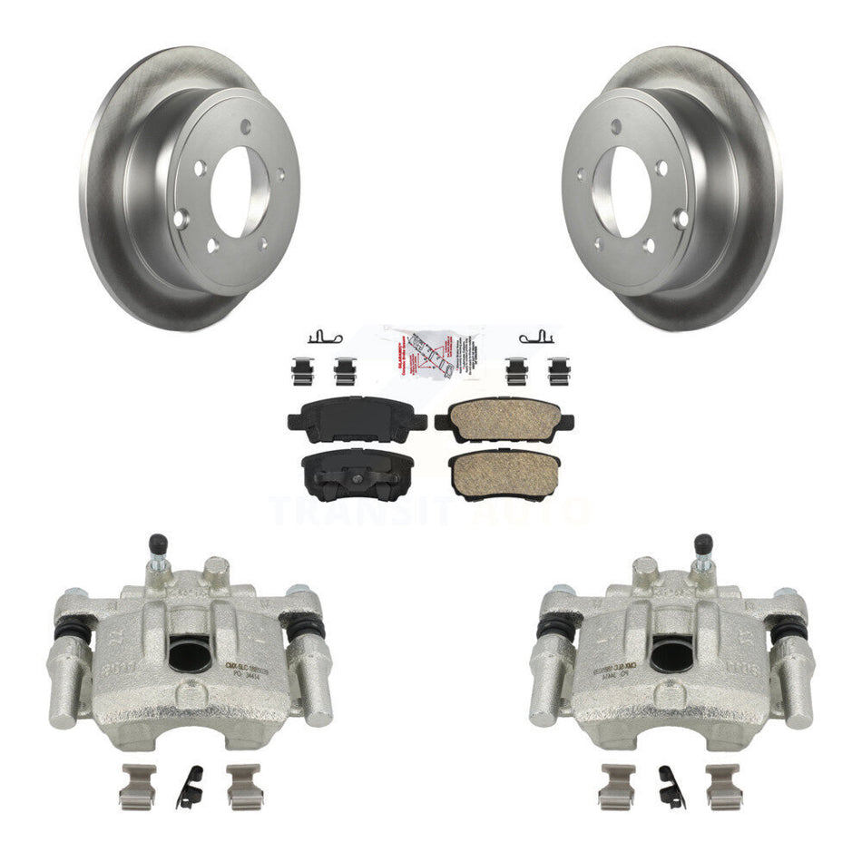 Rear Disc Brake Caliper Coated Rotors And Ceramic Pads Kit For Jeep Dodge Patriot Chrysler Compass Avenger 200 Caliber Sebring Mitsubishi Lancer KCG-100699N
