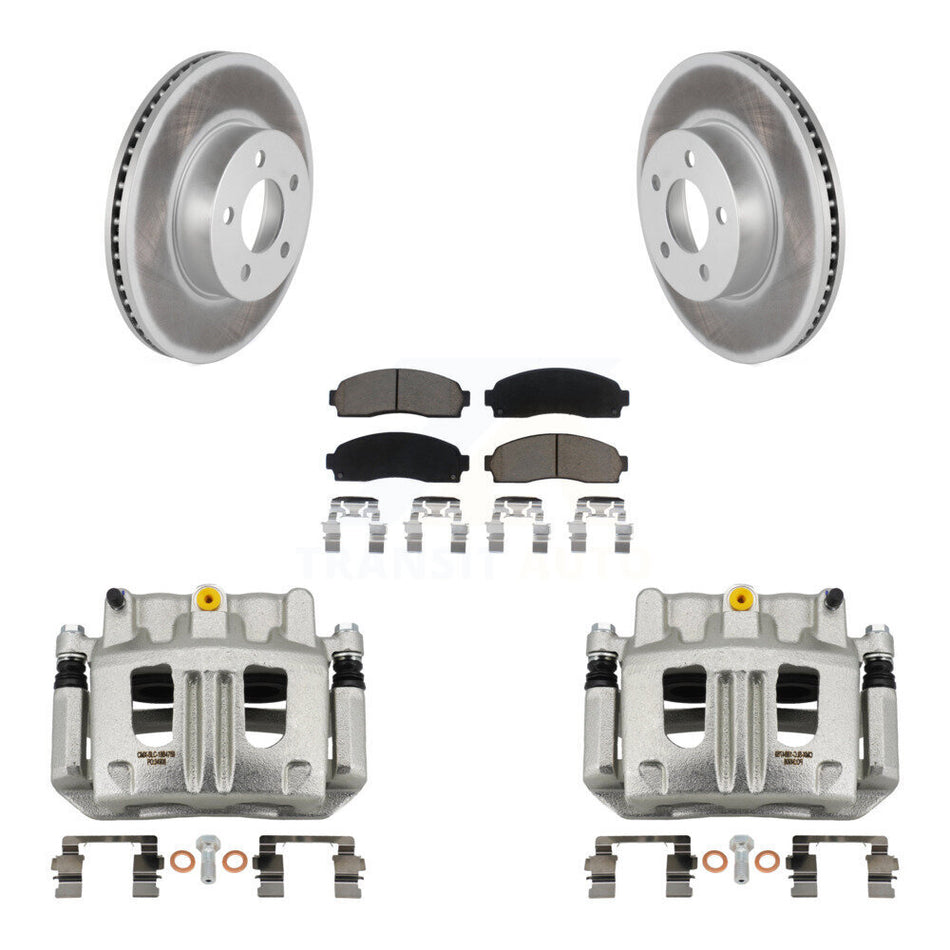 Front Brake Caliper Coat Rotor Ceramic Pad Kit For Ford Ranger Mazda B4000 Explorer Trac KCG-100702C
