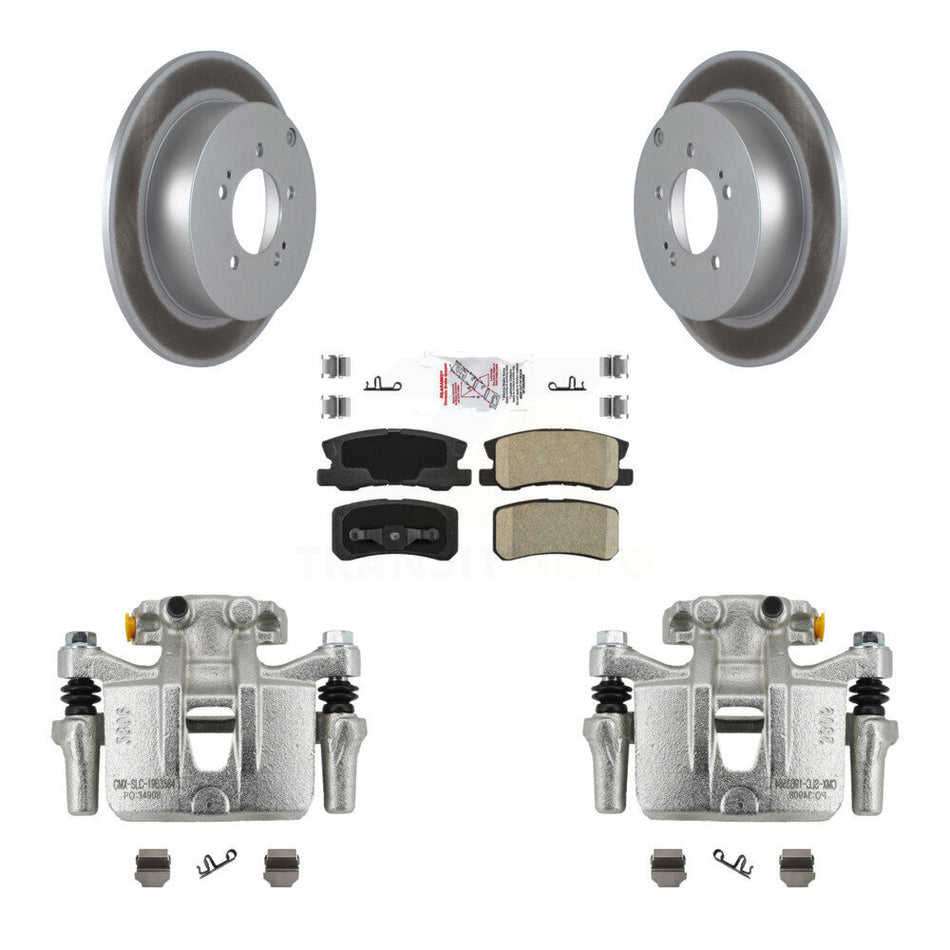 Rear Disc Brake Caliper Coated Rotor And Ceramic Pad Kit For Mitsubishi Lancer Outlander KCG-100702N