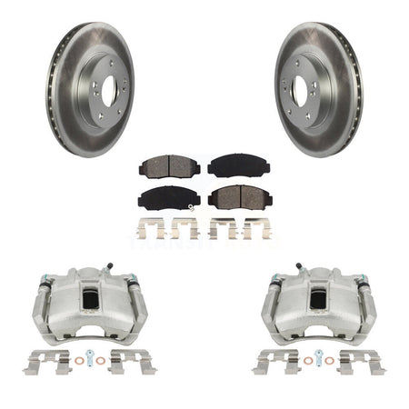 Front Disc Brake Caliper Coated Rotors And Semi-Metallic Pads Kit For Honda Accord KCG-100703S