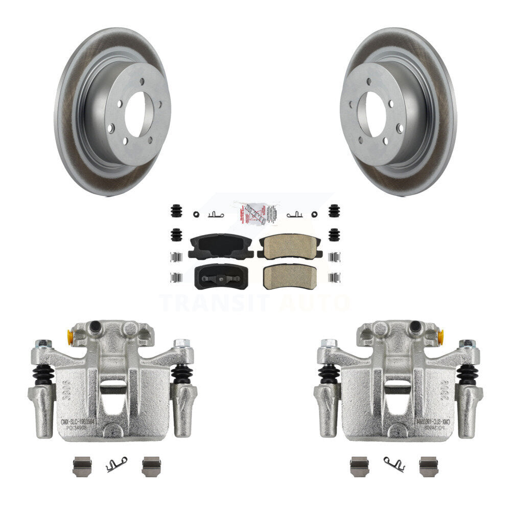 Rear Disc Brake Caliper Coated Rotors And Ceramic Pads Kit For Mitsubishi Outlander KCG-100704N
