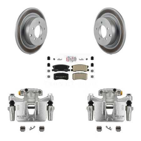 Rear Disc Brake Caliper Coated Rotors And Ceramic Pads Kit For Mitsubishi Outlander KCG-100704N
