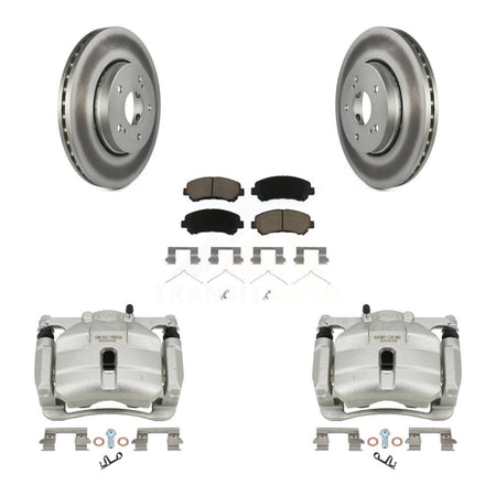 Front Disc Brake Caliper Coated Rotors And Ceramic Pads Kit For 2010-2013 Suzuki Kizashi KCG-100705C