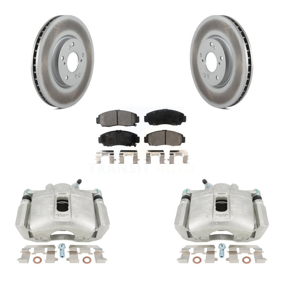 Front Brake Caliper Coat Rotor Ceramic Pad Kit For 04-05 Acura TL Automatic transmission KCG-100706T
