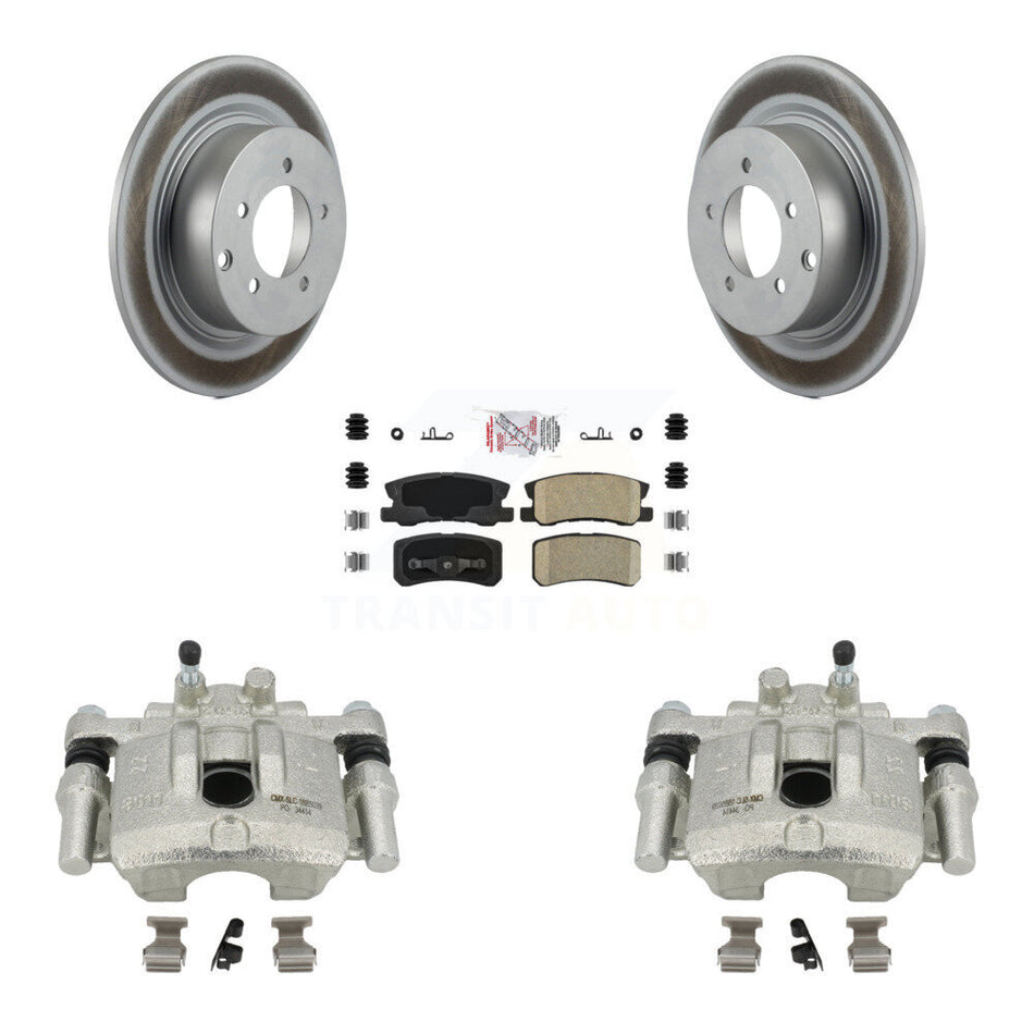 Rear Disc Brake Caliper Coated Rotors And Ceramic Pads Kit For Dodge Caliber Mitsubishi Lancer KCG-100707N