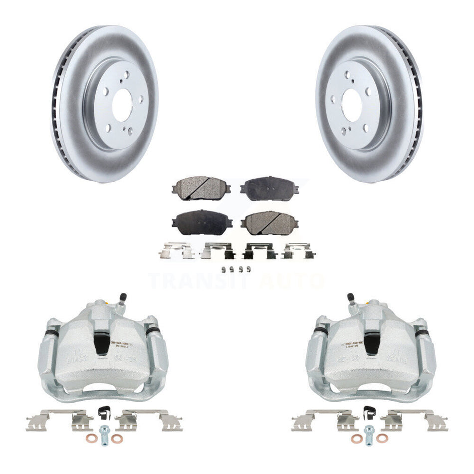 Front Disc Brake Caliper Coat Rotor Semi-Metallic Pad Kit For Toyota Sienna Camry Solara KCG-100708P