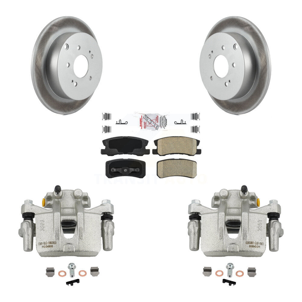 Rear Disc Brake Caliper Coated Rotors And Ceramic Pads Kit For Mitsubishi Endeavor KCG-100709N