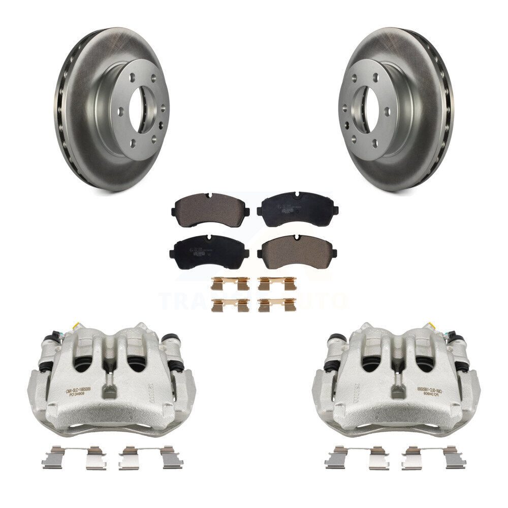 Front Brake Caliper Coat Rotor And Ceramic Pad Kit For Sprinter 3500 Mercedes-Benz Dodge KCG-100710T