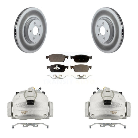 Front Brake Caliper Coat Rotors Ceramic Pad Kit For Ford Focus With 320mm Diameter Rotor KCG-100712T
