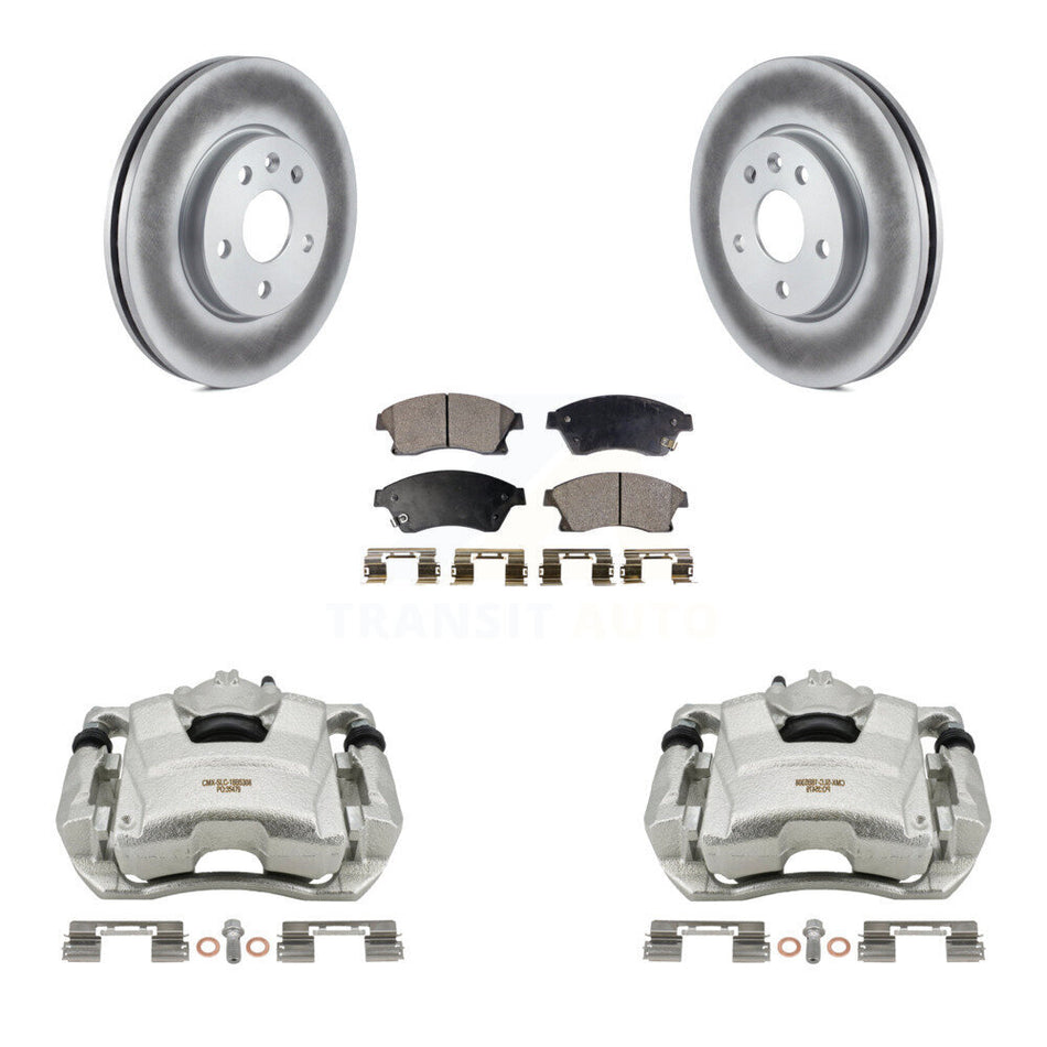 Front Brake Caliper Coat Rotor & Semi-Metallic Pad Kit For Chevrolet Cruze Sonic Limited KCG-100715P