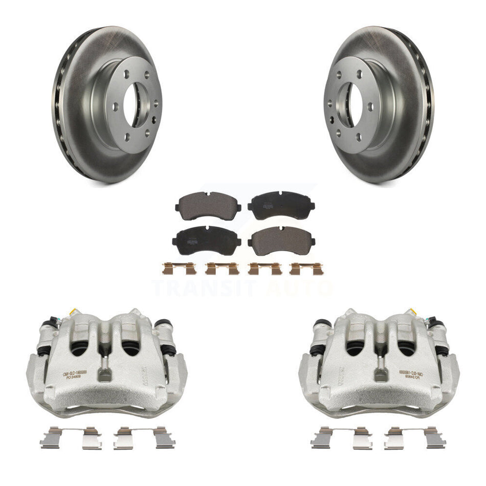 Front Brake Caliper Coat Rotor And Semi-Metallic Pad Kit For Sprinter 3500 Mercedes-Benz KCG-100716P