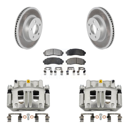 Front Brake Caliper Coat Rotor Ceramic Pad Kit For Ford Ranger Mazda B4000 Explorer Trac KCG-100716T