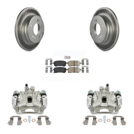 Rear Brake Caliper Coat Rotors & Ceramic Pad Kit For 2015-2016 Hyundai Sonata GAS engine KCG-100717N