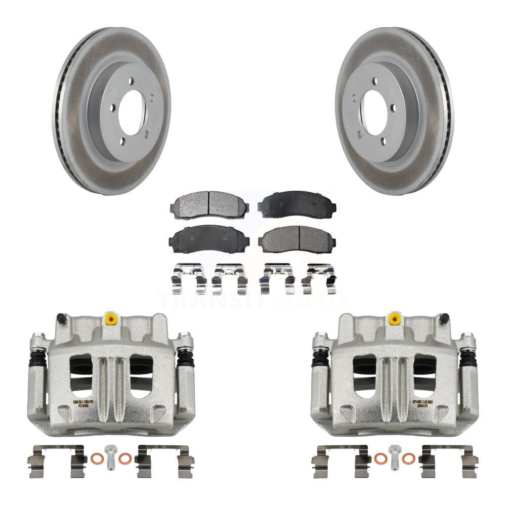 Front Brake Caliper Coat Rotor And Ceramic Pad Kit For Ford Explorer Mercury Mountaineer KCG-100717T