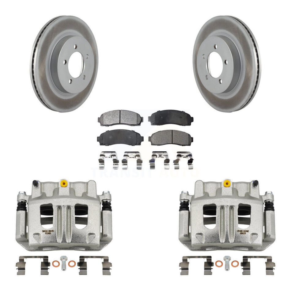 Front Brake Caliper Coat Rotor And Ceramic Pad Kit For Ford Explorer Mercury Mountaineer KCG-100717T
