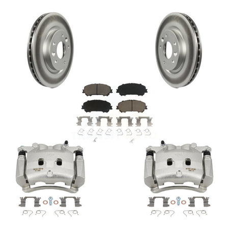 Front Brake Caliper Coat Rotors Ceramic Pad Kit For Nissan Rogue Without 3rd Row Seating KCG-100722C