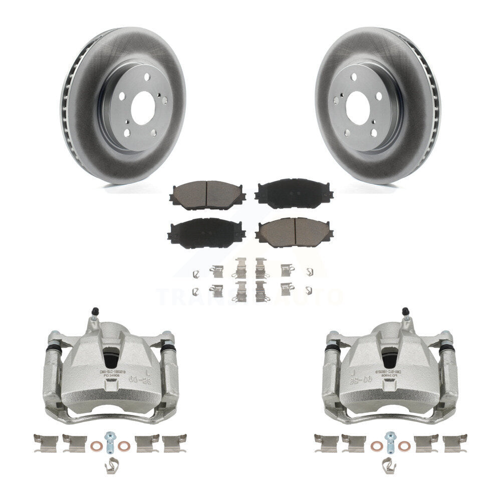 Front Disc Brake Caliper Coated Rotors And Ceramic Pads Kit For Lexus IS250 KCG-100723C