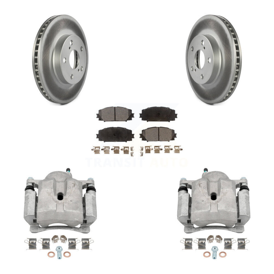 Front Brake Caliper Coat Rotor And Ceramic Pad Kit For Toyota Prius Lexus CT200h Plug-In KCG-100723T