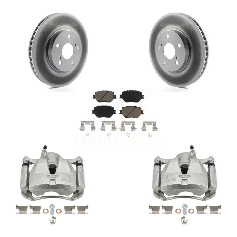 Front Brake Caliper Coat Rotors Ceramic Pad Kit For 2014 Lexus IS250 Base with Sedan RWD KCG-100724C