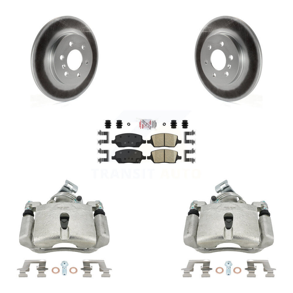 Rear Disc Brake Caliper Coated Rotors And Ceramic Pads Kit For Chevrolet Uplander Buick Terraza Pontiac Montana Saturn Relay KCG-100727N