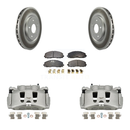 Front Brake Caliper Coat Rotors & Semi-Metallic Pad Kit For Grand Caravan Dodge Chrysler KCG-100727P