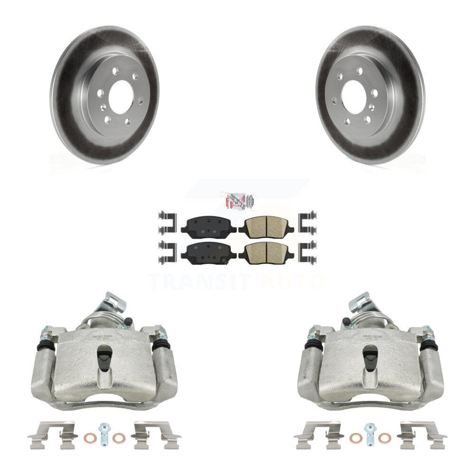 Rear Disc Brake Caliper Coated Rotors And Ceramic Pads Kit For Chevrolet Uplander Buick Terraza Pontiac Montana Saturn Relay KCG-100728N