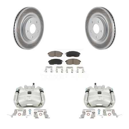Front Disc Brake Caliper Coated Rotors And Ceramic Pads Kit For Nissan Sentra Juke KCG-100730C