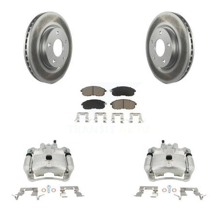 Front Disc Brake Caliper Coated Rotors And Ceramic Pads Kit For Nissan Sentra KCG-100731C