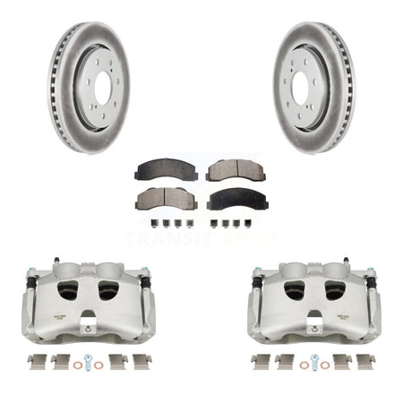 Front Brake Caliper Coat Rotors & Semi-Metallic Pad Kit For Ford F-150 With 7 Lug Wheels KCG-100737P