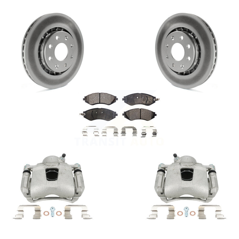 Front Brake Caliper Coat Rotor Semi-Metallic Pad Kit For Chevrolet Aveo Pontiac Aveo5 G3 KCG-100738P