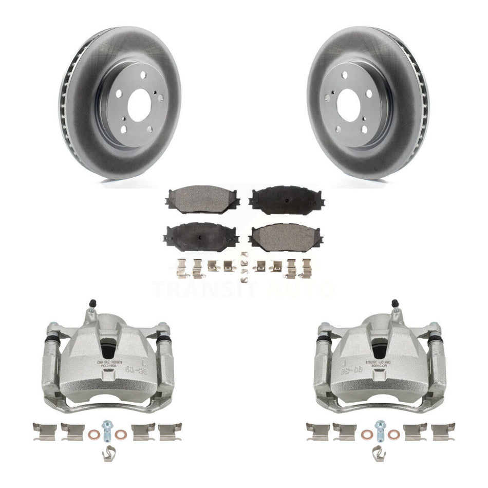 Front Disc Brake Caliper Coated Rotors And Ceramic Pads Kit For Lexus IS250 KCG-100738T