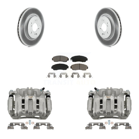 Front Brake Caliper Coat Rotor Ceramic Pad Kit For Honda CR-V Acura RDX Accord Crosstour KCG-100739C