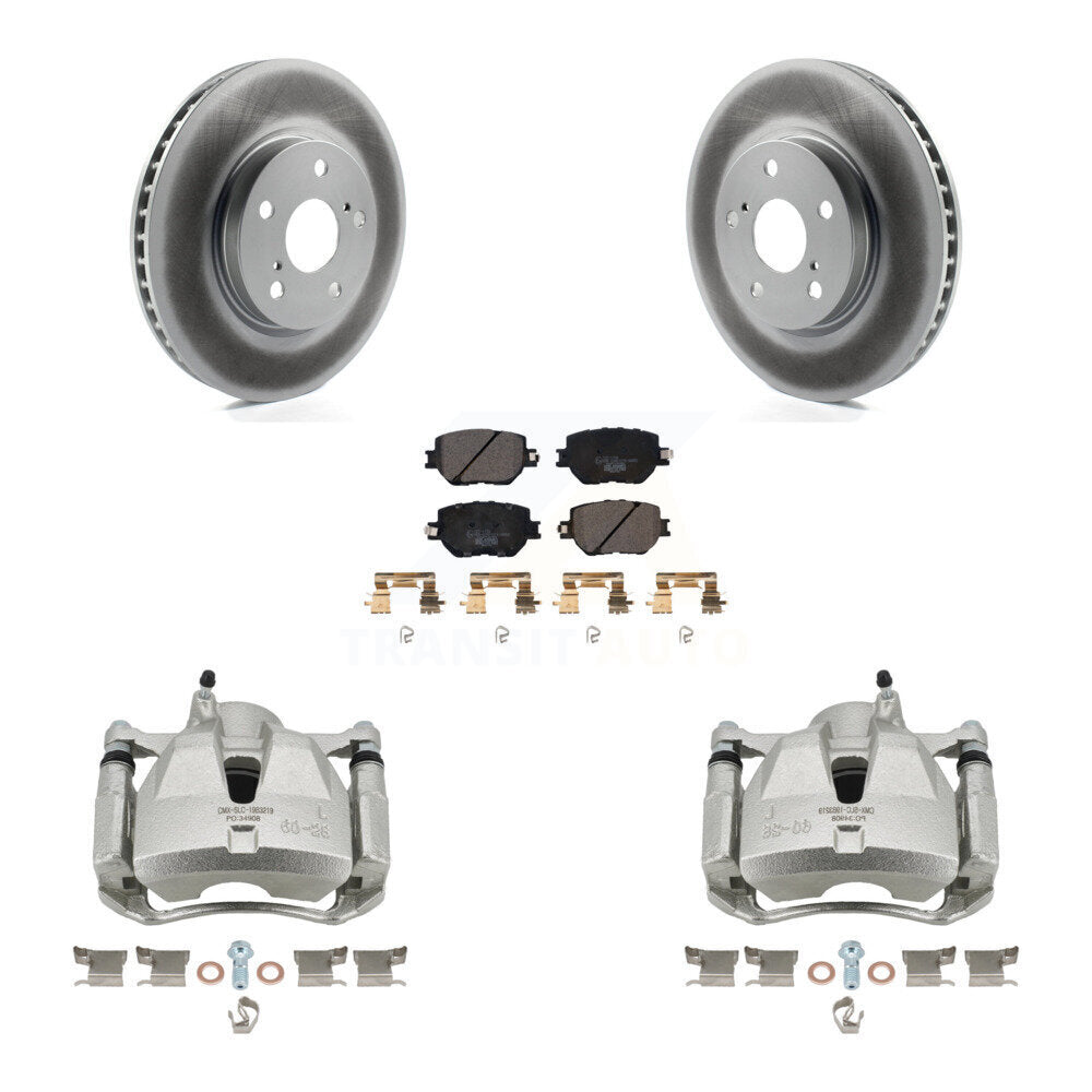 Front Brake Caliper Coat Rotors Ceramic Pad Kit For 2014 Lexus IS250 Base with Sedan RWD KCG-100739T